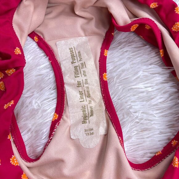 Sundance Catalog Slit Skirted Bikini Bottom Pink Orange Floral Swim Womens XS - Picture 6 of 6